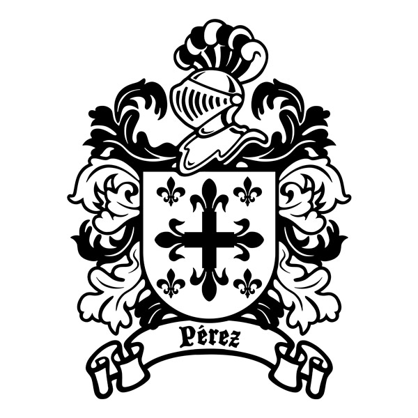 Wandtattoos: Heraldisches Wappen Pérez