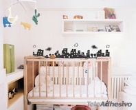 Kinderzimmer Wandtattoo: kindische Skyline 2