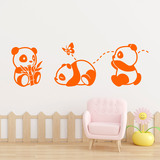 Kinderzimmer Wandtattoo: Die drei Pandas 2