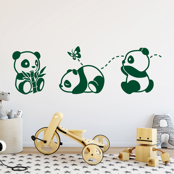 Kinderzimmer Wandtattoo: Die drei Pandas