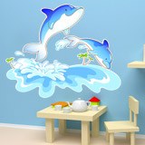 Kinderzimmer Wandtattoo: Delfine und Wellen 4