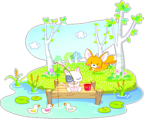 Kinderzimmer Wandtattoo: Tiere Angeln