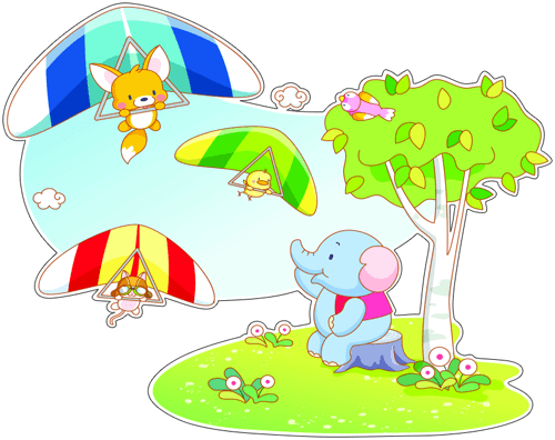 Kinderzimmer Wandtattoo: Drachenfliegen Tiere