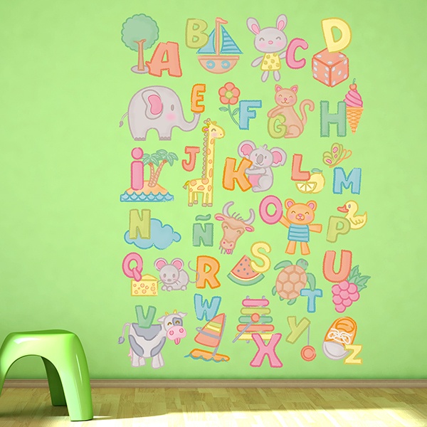 Wandtattoos: Kind-alphabet