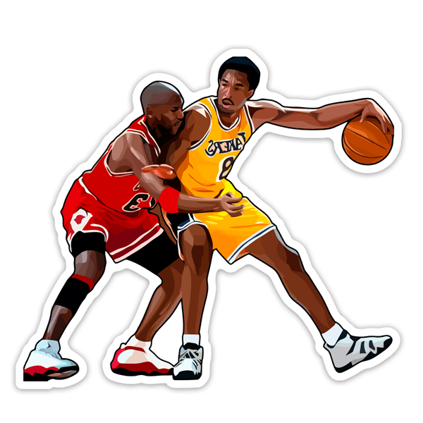 Aufkleber: Michael Jordan gegen Kobe Bryant