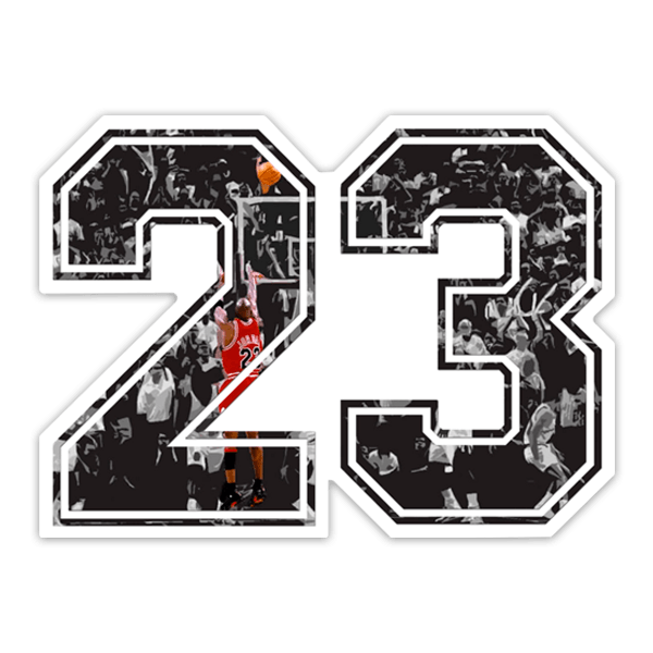 Aufkleber: Michael Jordan 23