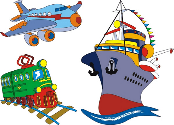 Kinderzimmer Wandtattoo: Transportation 05