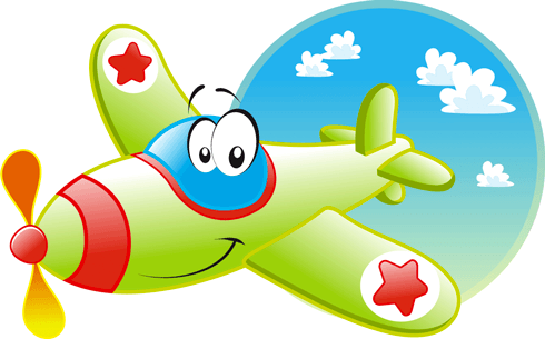 Kinderzimmer Wandtattoo: Das Lustige Flugzeug