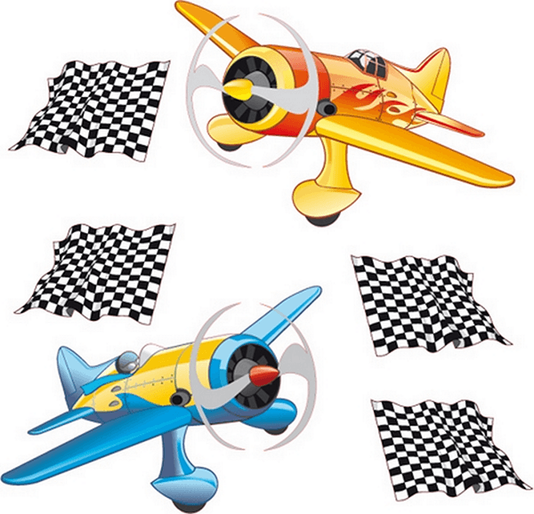Kinderzimmer Wandtattoo: Race planes 05