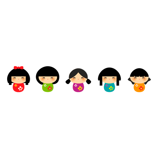 Kinderzimmer Wandtattoo: Chinese girls