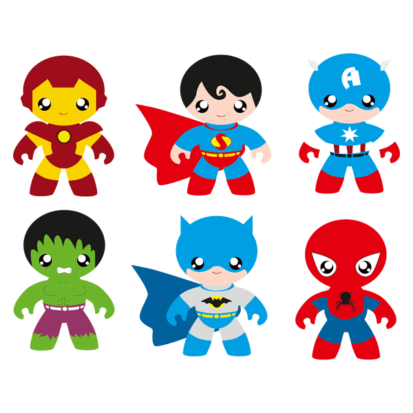 Kinderzimmer Wandtattoo: Heroes Kit