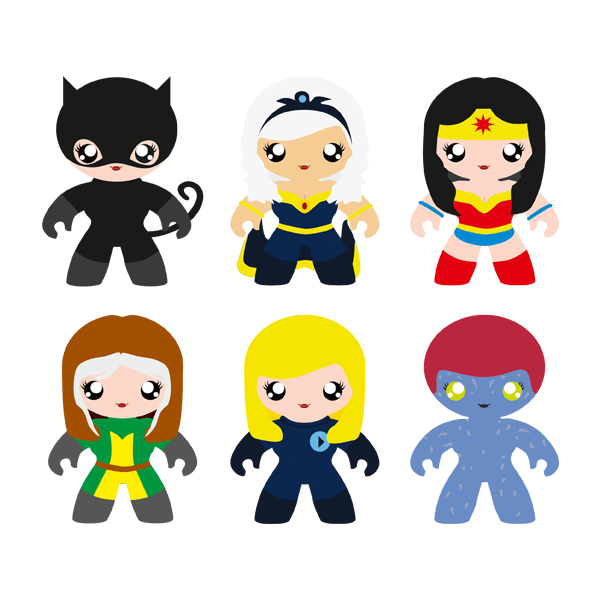 Kinderzimmer Wandtattoo: Heroines Kit