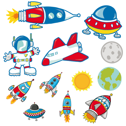 Kinderzimmer Wandtattoo: Space Kit