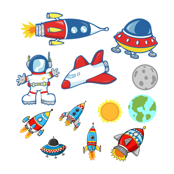 Kinderzimmer Wandtattoo: Space Kit