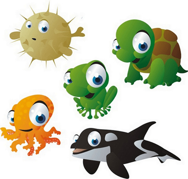 Kinderzimmer Wandtattoo: Aquarium Kit von marinen Wesen