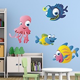 Kinderzimmer Wandtattoo: Tiefes Aquarium Kit 4