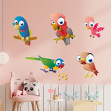 Kinderzimmer Wandtattoo: Exotischer Papageien-Kiy 3