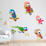 Kinderzimmer Wandtattoo: Exotischer Papageien-Kiy 4
