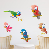 Kinderzimmer Wandtattoo: Exotischer Papageien-Kiy 5