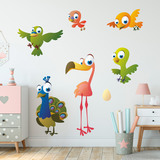 Kinderzimmer Wandtattoo: Vögel kit 4