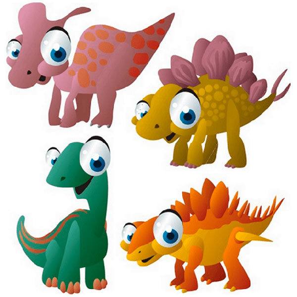 Kinderzimmer Wandtattoo: Kit Terrestrische Dinosaurier