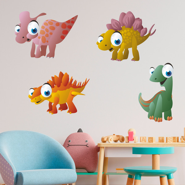 Kinderzimmer Wandtattoo: Kit Terrestrische Dinosaurier