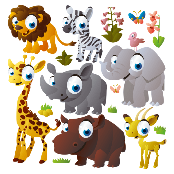 Kinderzimmer Wandtattoo: Animals of the jungle