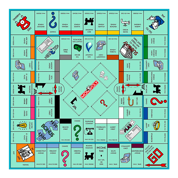 Wandtattoos: Wandtattoo für Ikea Lack Monopoly II