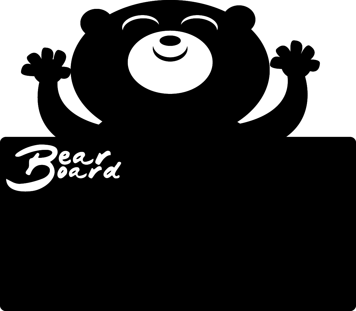 Kinderzimmer Wandtattoo: Tafel des glücklichen Bären