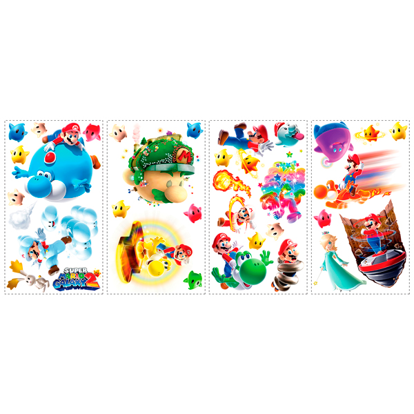 Kinderzimmer Wandtattoo: Set 30X Super Mario Galaxy 2