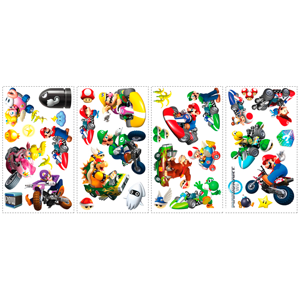 Kinderzimmer Wandtattoo: Set 34X Mario Kart Wii