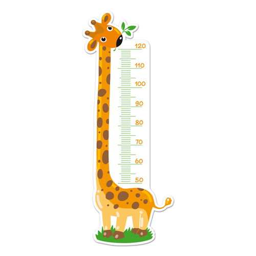 Kinderzimmer Wandtattoo: Messlatte Nette Giraffe