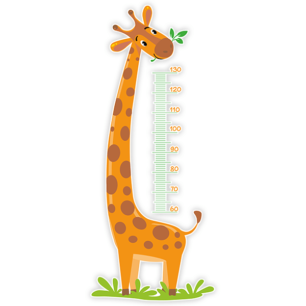 Kinderzimmer Wandtattoo: Messlatte Giraffenessen