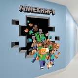 Wandtattoos: Minecraft 3D 2 14