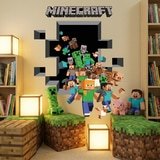 Wandtattoos: Minecraft 3D 2 17
