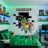 Wandtattoos: Minecraft 3D 2 19