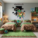 Wandtattoos: Minecraft 3D 2 9