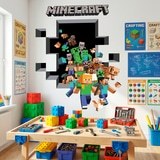 Wandtattoos: Minecraft 3D 2 11
