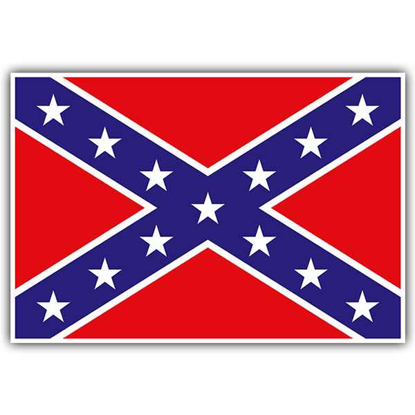 Aufkleber: Navy Jack Flagge (Rebellenflagge)