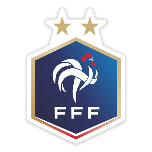 Aufkleber: Frankreich - Fußball Schild