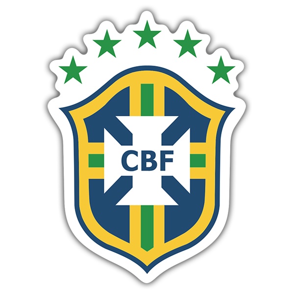 Aufkleber: Brazilien - Fußball Schild