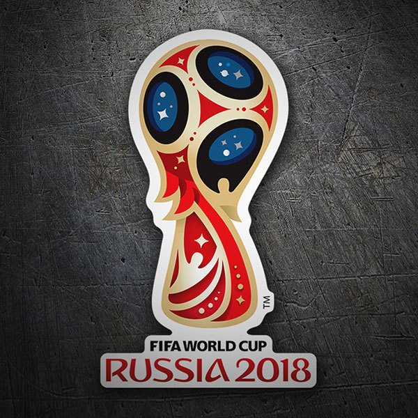Aufkleber: Weltfußballlogo Russland 2018