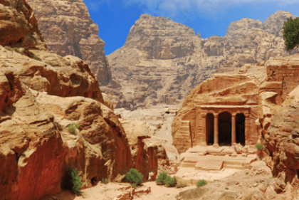 Wandtattoos: Tempel auf dem Felsen