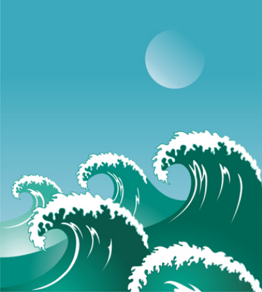 Wandtattoos: Welle des meeres