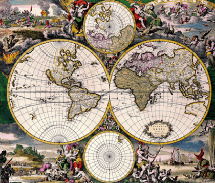 Wandtattoos: Karte der alten Welt