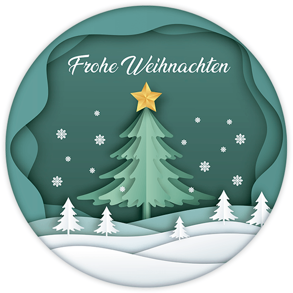 Wandtattoos: Weihnachtskugel, auf Deutsch