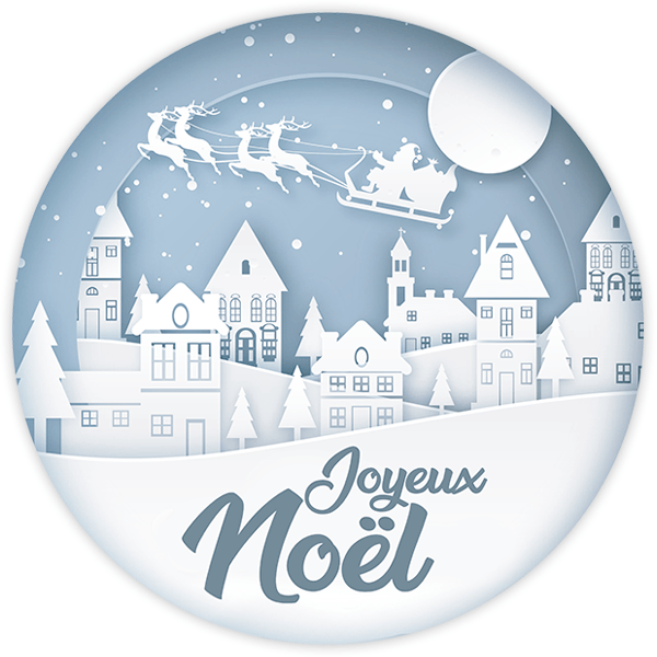 Wandtattoos: Weiße Weihnachten, auf französisch