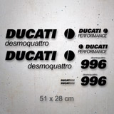 Aufkleber: Set 8X Ducati desmoquattro 996 2