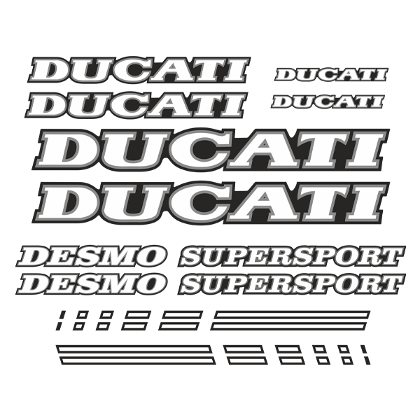 Aufkleber: Set 10X Ducati Desmo