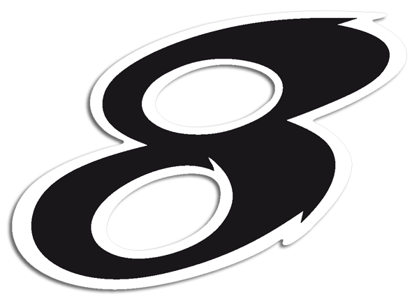 Aufkleber: Number 8